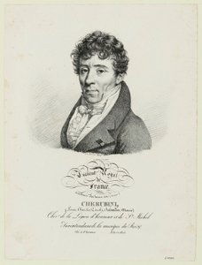 Cherubini, (Louis, Charles, Zénobi, Salvador, Marie) av Julien Leopold Boilly