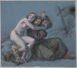 Fristelsen til St. Antonius av Julien Leopold Boilly