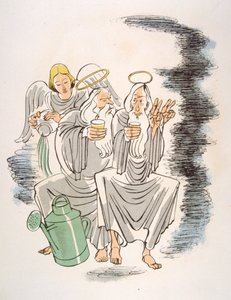Humoristisk vinillustrasjon 1946. Illustrasjon av Julien Pavil av Julien Pavil