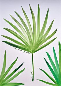 Tropisk palmeblad