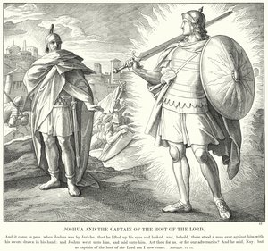 Josva og kapteinen for Herrens hær (gravering) av Julius (after) Schnorr von Carolsfeld