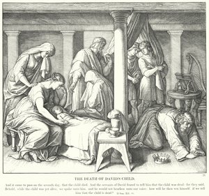 Davids barns død (gravering) av Julius (after) Schnorr von Carolsfeld