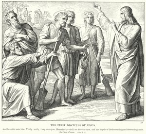Jesu første disipler (gravering) av Julius (after) Schnorr von Carolsfeld