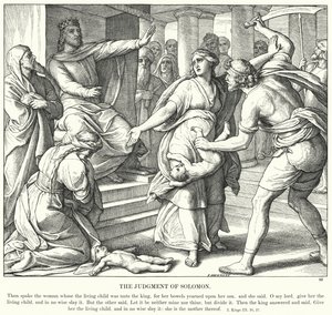 Salomos dom (gravering) av Julius (after) Schnorr von Carolsfeld