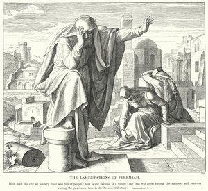 The Lamentations of Jeremia (gravering) av Julius (after) Schnorr von Carolsfeld