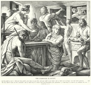 Påsken i Egypt (gravering) av Julius (after) Schnorr von Carolsfeld