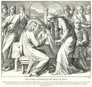 Kvinnen salver Jesu hode (gravering)