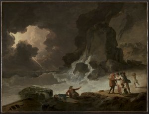 En storm bak Isle of Wight av Julius Caesar Ibbetson