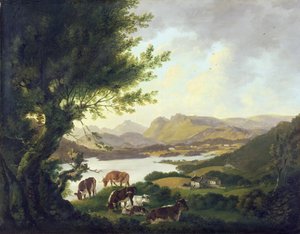 Lake Windemere (olje på lerret) av Julius Caesar Ibbetson