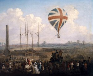 Mr. Lunardis New Balloon, 29. juni 1785 av Julius Caesar Ibbetson