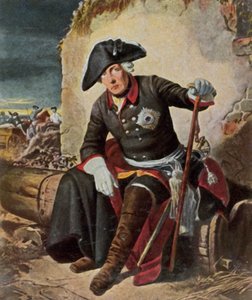 Fredrik den store etter slaget ved Kolin av Julius Friedrich Anton (after) Schrader