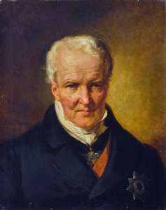 Portrett av Alexander (Alexandre) von Humboldt (1769-1859) - Julius Schrader (1815-1900). Olje på lerret av Julius Friedrich Anton (after) Schrader