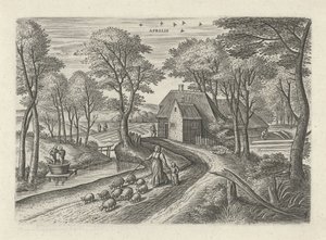 april Aprilis (tittel på objekt) De tolv månedene (serietittel) av Julius Goltzius