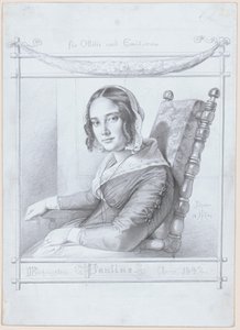 Pauline, kunstnerens kone av Julius Hubner