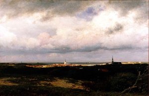 Kystutsikt nær Haag av Julius Jacobus de Sande Bakhuizen