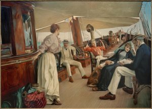 Om bord på yachten "Namouna" av Julius Leblanc Stewart