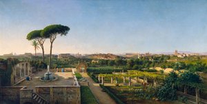 En utsikt over Roma fra Aventine, 1873 av Julius O. Montalant