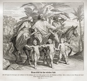 Abraham ser landet som er lovet ham, 1. Mosebok av Julius Schnorr von Carolsfeld