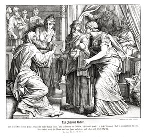 Johannes' fødsel, Lukasevangeliet av Julius Schnorr von Carolsfeld