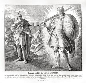 Kaptein for Herrens hær utenfor Jeriko, Josva av Julius Schnorr von Carolsfeld