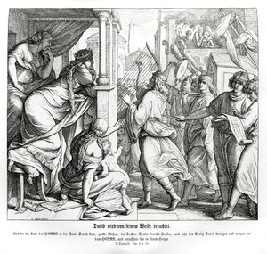 David blir foraktet av Michal, 2. Samuel av Julius Schnorr von Carolsfeld