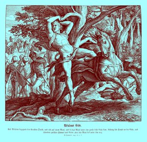 Death of Absalom, 2 Samuel av Julius Schnorr von Carolsfeld