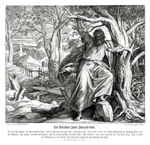 Death of Judas Iscariot, Gospel of Matthew av Julius Schnorr von Carolsfeld