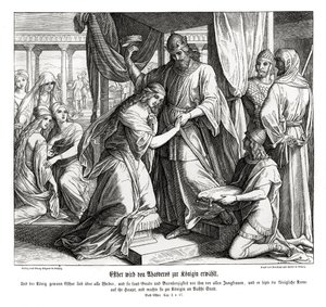 Esther er gjort til dronning, Esther av Julius Schnorr von Carolsfeld