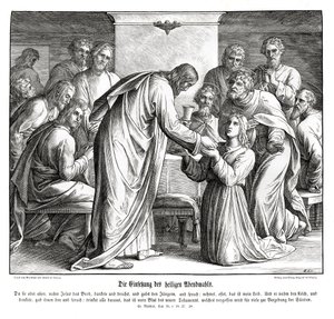 Eukaristien, Matteusevangeliet av Julius Schnorr von Carolsfeld