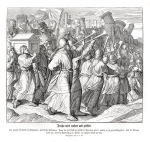 Jerichos fall, Joshua av Julius Schnorr von Carolsfeld