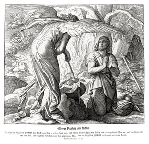 Gideon is called as a judge, Judges av Julius Schnorr von Carolsfeld