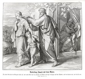 Hagar and Ishmael are sent away, Genesis av Julius Schnorr von Carolsfeld