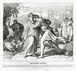 Jakob og Rakel ved brønnen, 1. Mosebok av Julius Schnorr von Carolsfeld
