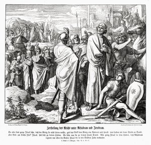 Jeroboam og Rehabeam av Julius Schnorr von Carolsfeld