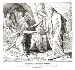 Jesus viser seg for Maria Magdalena, Johannesevangeliet av Julius Schnorr von Carolsfeld