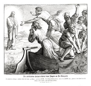 Jesus viser seg for sine disipler, Johannesevangeliet av Julius Schnorr von Carolsfeld