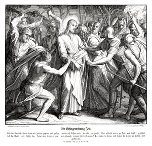 Jesu svik, Matteusevangeliet av Julius Schnorr von Carolsfeld