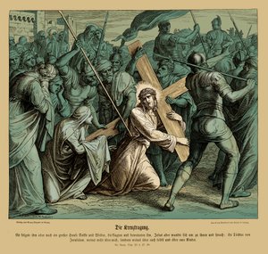 Jesus bærer korset, Lukasevangeliet av Julius Schnorr von Carolsfeld