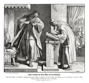 Josiah hears the word of the law, 2 Kings av Julius Schnorr von Carolsfeld