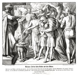 Martyrdøden til de syv sønnene, 2 makkabeere av Julius Schnorr von Carolsfeld