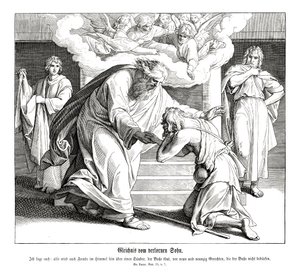 Lignelse om den barmhjertige samaritan, Lukasevangeliet av Julius Schnorr von Carolsfeld