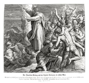 Delning av Rødehavet, Exodus av Julius Schnorr von Carolsfeld