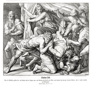 Samsons fall, dommere av Julius Schnorr von Carolsfeld