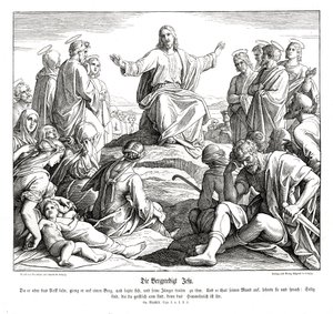 Bergprekenen, Matteusevangeliet av Julius Schnorr von Carolsfeld