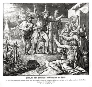 Hyrder sprer evangeliet, Lukasevangeliet av Julius Schnorr von Carolsfeld