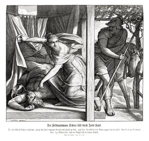 Sisera is slain by Jael, Judges av Julius Schnorr von Carolsfeld