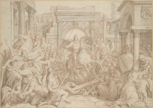 Charlemagnes inntog i Pavia, 1840. av Julius Schnorr von Carolsfeld
