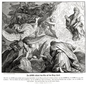 Herren viser seg for Elia på Horeb-fjellet av Julius Schnorr von Carolsfeld