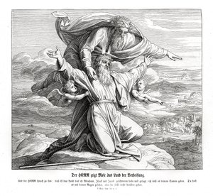 Herren viser Moses det lovede land, 5 Mosebok av Julius Schnorr von Carolsfeld