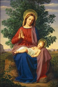 Madonnaen og barnet, 1855 av Julius Schnorr von Carolsfeld